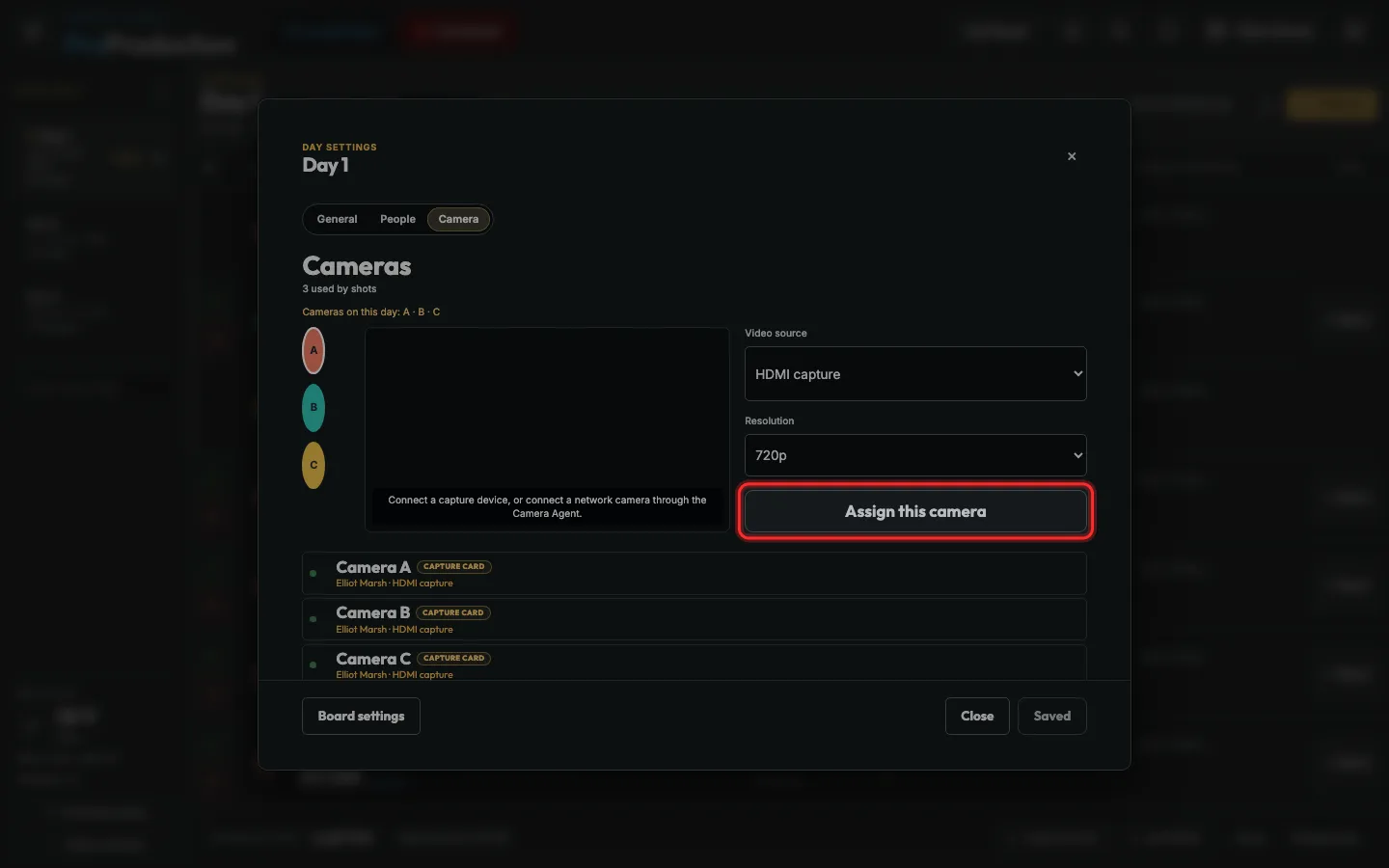 Assign this camera outlined